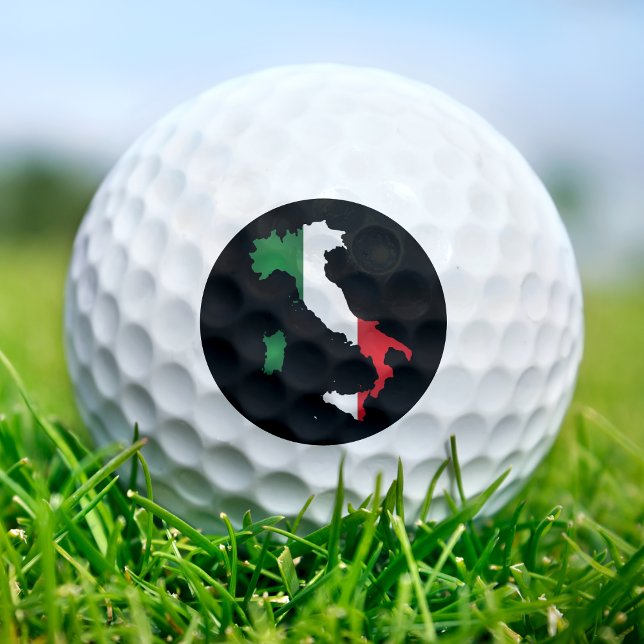 Pelotas De Golf Mapa de Italia de la bandera italiana roja blanca  (Subido por el creador)