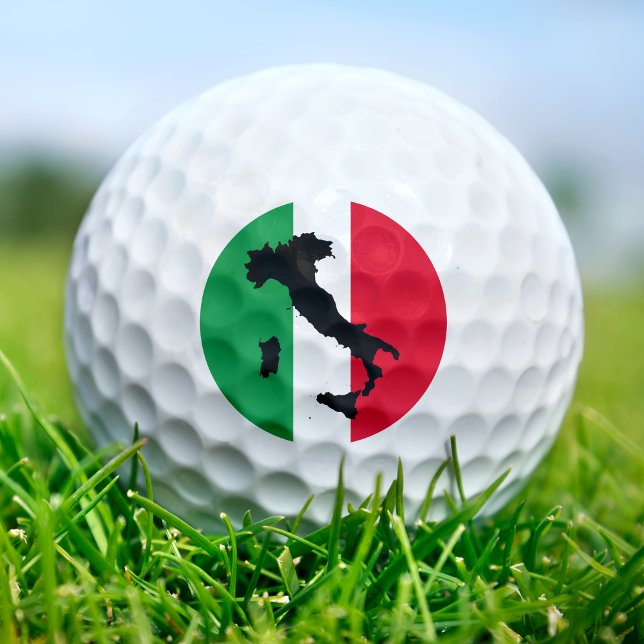 Pelotas De Golf Mapa de Italia de la bandera italiana roja blanca  (Subido por el creador)