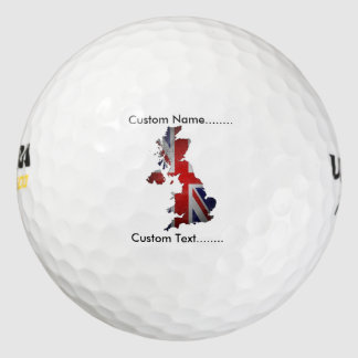 Pelotas De Golf Mapa de las formas Union Jack Forms del Reino Unid