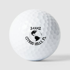 Pelotas De Golf Mapa mundial del código postal del estado de la ci