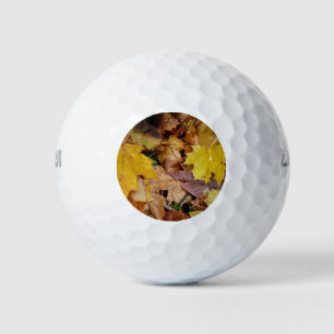 Pelotas De Golf Maple caído deja naturaleza otoño amarilla
