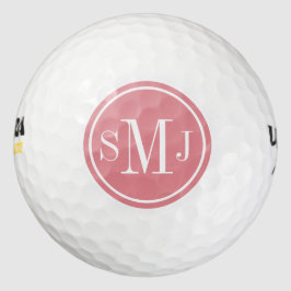Pelotas De Golf Marco de hielo monograma y fresa personalizado