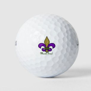 Pelotas De Golf Mardi Gras Fleur De Lis