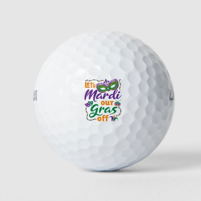 Pelotas De Golf Mardi Our Gras off Funny Mardi Gras Fiesta (Anverso)