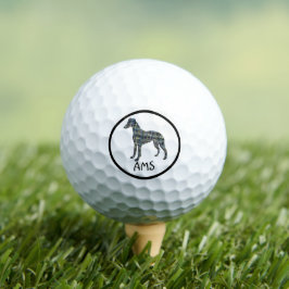 Pelotas De Golf Marioneta de perro de Greyhound italiano Silhouett