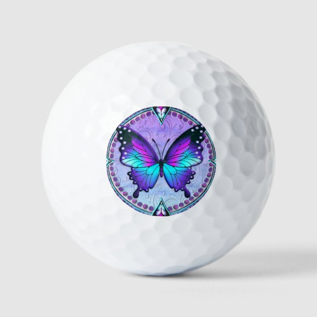 Pelotas De Golf Mariposa de sublimación con fondo (Anverso)