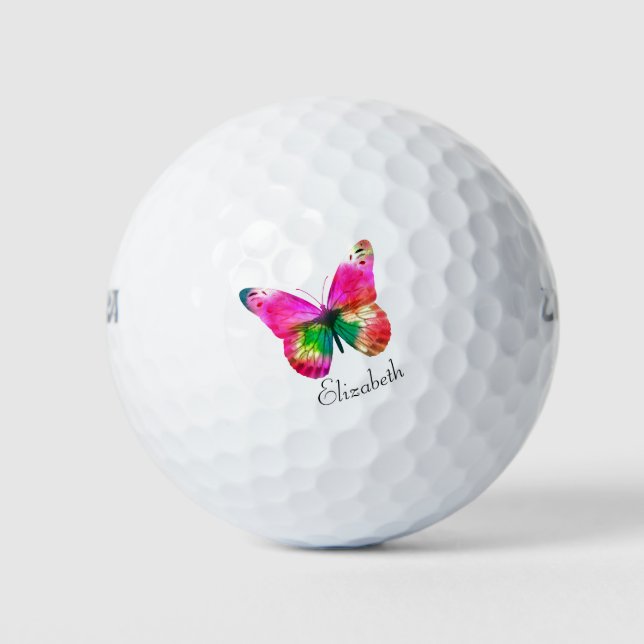 Pelotas De Golf Mariposa rosa (Anverso)