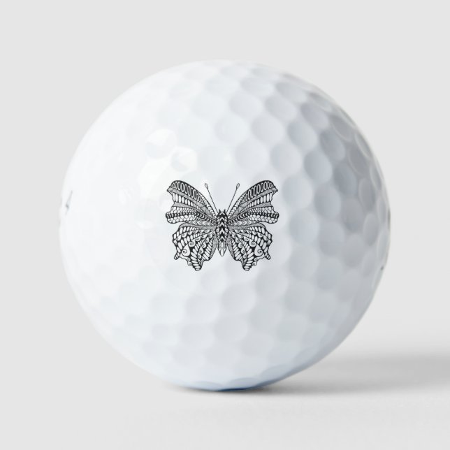 Pelotas De Golf Mariposa tropical inspirada (Anverso)