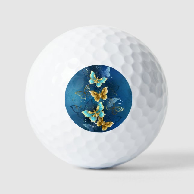 Pelotas De Golf Mariposas doradas (Anverso)