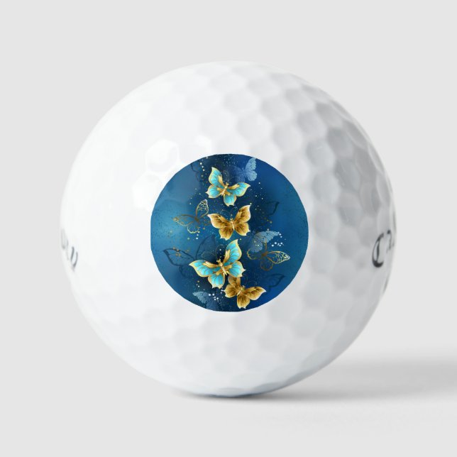 Pelotas De Golf Mariposas doradas (Anverso)