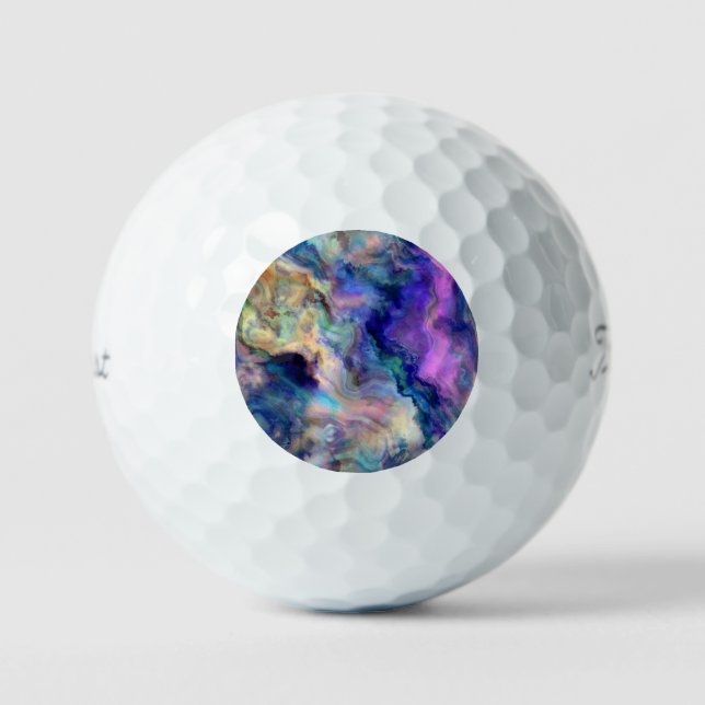 Pelotas De Golf Mármol colorido (Anverso)