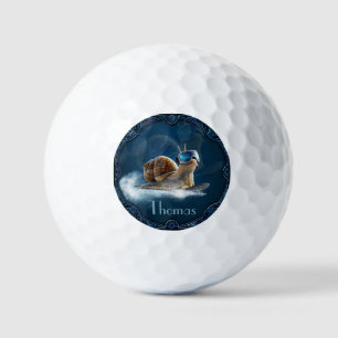Pelotas De Golf Más fría que el resto, el caracol con snowboard.