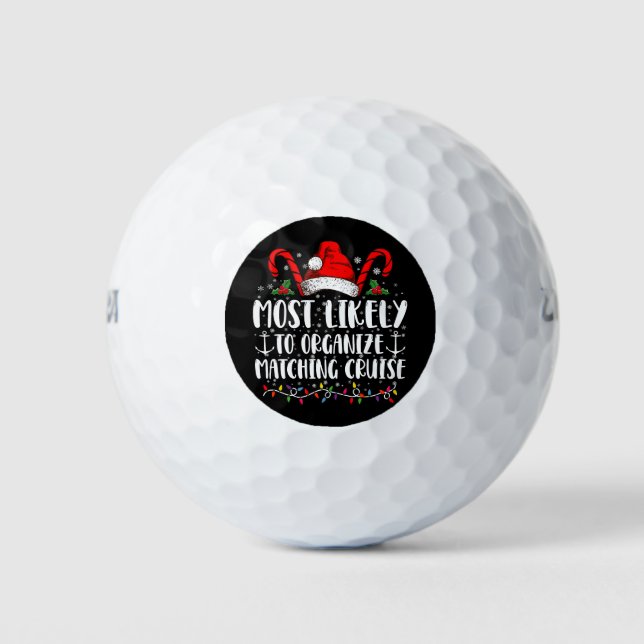 Pelotas De Golf Más Probable De Organizar Crucero Coincidente (Anverso)