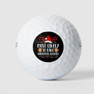Pelotas De Golf Más Probable Hornear Galleta De Navidad Xmas Famil