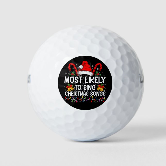 Pelotas De Golf Más Probable Que Cante Canciones De Navidad (Anverso)