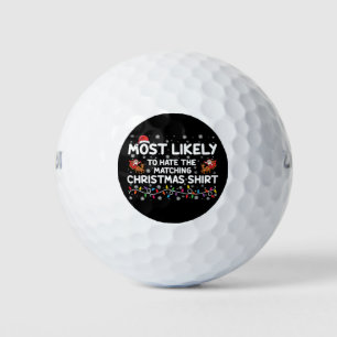 Pelotas De Golf Más Probable Que Odie La Navidad Emparentada