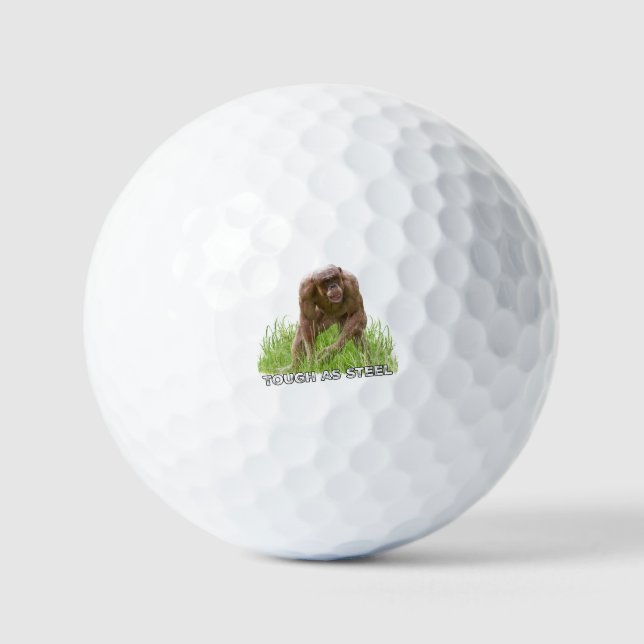 Pelotas De Golf Masa De Chimpancé Sin Cabello Como Acero (Anverso)