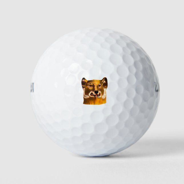 Pelotas De Golf Máscara felina aturdida (Anverso)