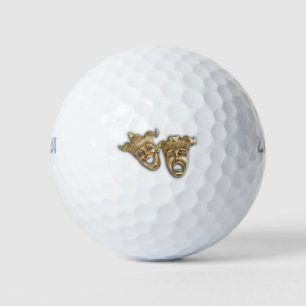 Pelotas De Golf Máscaras de teatro de comedia y tragedia