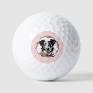 Pelotas De Golf Mascota fotográfico rosado moderno perro personali