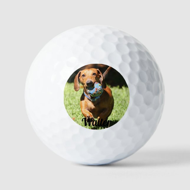 Pelotas De Golf Mascota personalizado Foto y texto (Anverso)