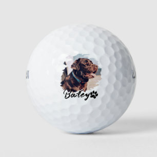 Pelotas De Golf Mascota Simple y Moderno Nombre y foto de la tipog