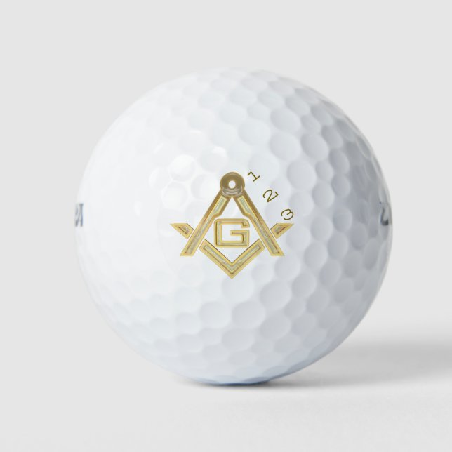 Pelotas De Golf Masonic Golden Rush (Anverso)