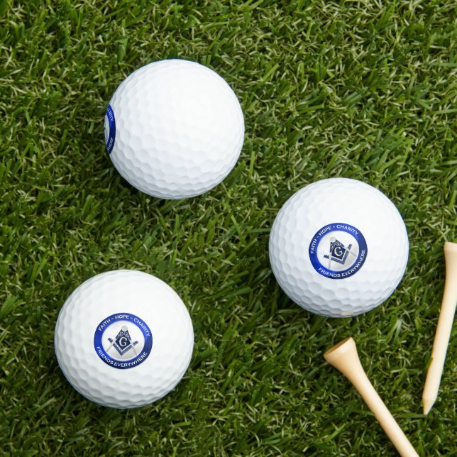 Pelotas de Golf Masónicas (Césped in situ)