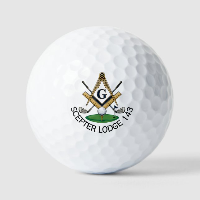 Pelotas de Golf Masónicas Personalizadas (Anverso)