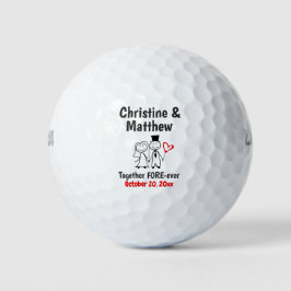 Pelotas De Golf Matrimonio Favor Novia Groom Cute Personalizado Pa