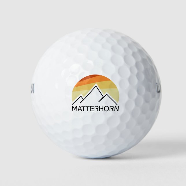 Pelotas De Golf Matterhorn Suiza Italia Retro (Anverso)
