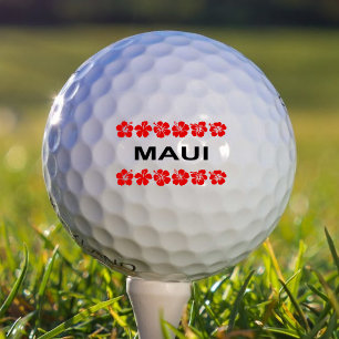 Pelotas De Golf Maui Aloha Flores Bandas De Color Claro