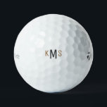 Pelotas De Golf Máximo oro y monograma negro Taylor Made TP5<br><div class="desc">Sencillas bolas de golf monogramo. Personalizado. Regalo. Pareja. Boda. Taylor Made TP5.</div>
