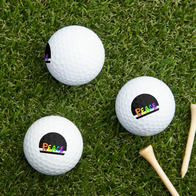 Pelotas De Golf MAZIPOODLES Peace Rainbow (Césped in situ)