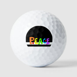 Pelotas De Golf MAZIPOODLES Peace Rainbow