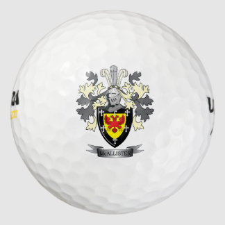 Pelotas De Golf McAllister Family Crest Coat of Arms