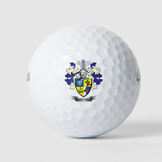 Pelotas De Golf McConnell Family Crest Coat of Arms (Anverso)