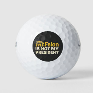 Pelotas De Golf McFelon no es mi presidente Trump patriótico