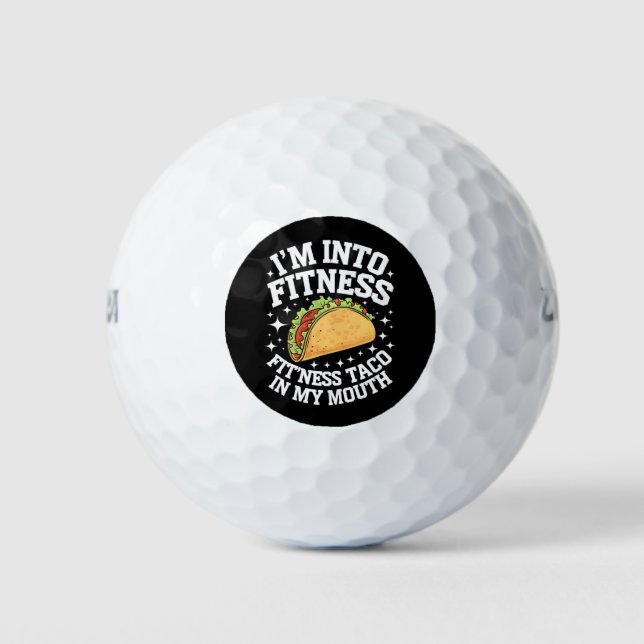 Pelotas De Golf Me apasiona el fitness Tengo un taco fitness en la (Anverso)