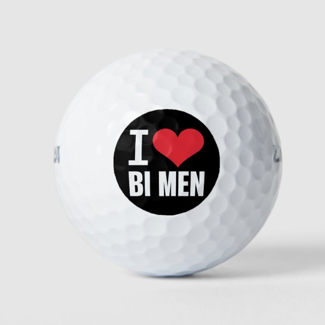 Pelotas De Golf Me encanta el orgullo bisexual de los hombres bise (Anverso)
