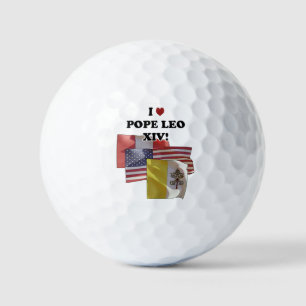 Pelotas De Golf ¡Me Encanta El Papa Leo XIV! (Versión II)