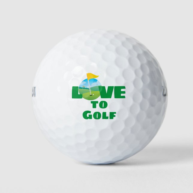Pelotas De Golf ¡Me encanta jugar golf! (Anverso)