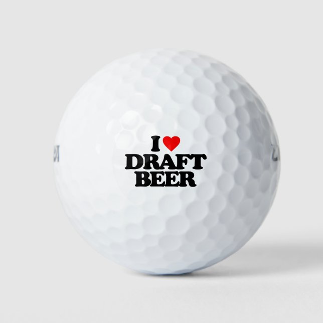 PELOTAS DE GOLF ME ENCANTA LA CERVEZA DE BORRADOR (Anverso)