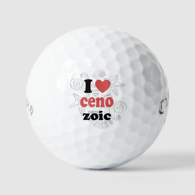 Pelotas De Golf Me encanta la cita graciosa del Cenozoico para los (Anverso)