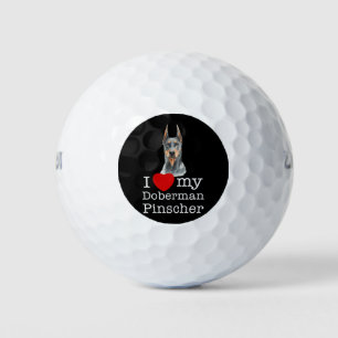 Pelotas De Golf Me encanta mi Doberman Pinscher - Perro