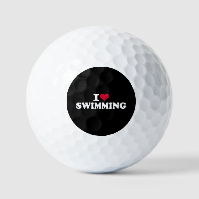 Pelotas De Golf Me encanta nadar (Anverso)