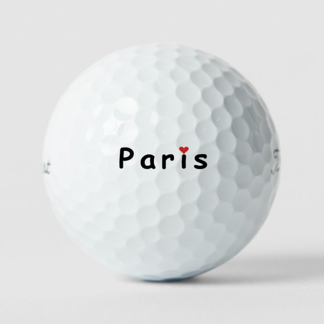 Pelotas De Golf Me encanta París (Anverso)