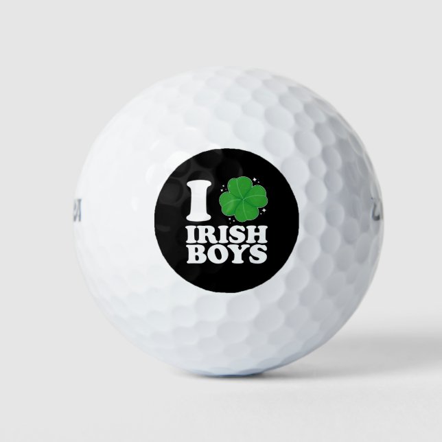 Pelotas De Golf Me encantan los chicos irlandeses Shamrock Heart S (Anverso)