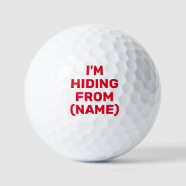 Pelotas De Golf Me estoy ocultando de, Personalizado divertida per