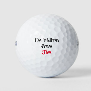 Pelotas De Golf Me estoy ocultando de un nombre personalizado grac